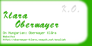 klara obermayer business card